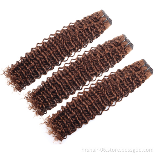 wholesale double drown human hair unprocessed brazilian hair bundles with closure hair extension